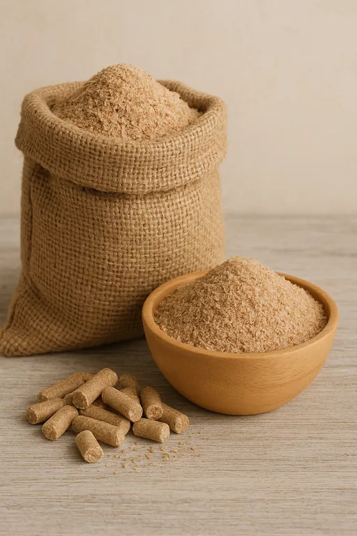 Bran, sharps and other residues, whether or not in the form of pellets